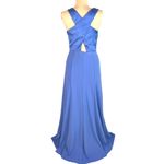 DKNY  Cross Back Scuba Crepe Gown 2 New Periwinkle Blue Formal Dress Black Tie Photo 5