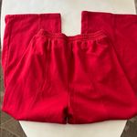 Gap VINTAGE Red Soft Front Seam Wide Leg Sweatpants Size Large Photo 5
