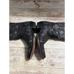 Shyanne  Bittersweet Cowboy Boots Black Silver Women's 7.5 M Square Toe Leather Photo 7