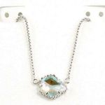 Kendra Scott Tess Dichroic Glass Silver Necklace Photo 5
