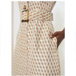 Tuckernuck Ocean Spray Cheyenne Dress Size XXL NWT Geo Print Belted Midi Blue Photo 2