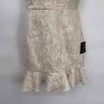 Lulus  Formal Prom‎ Mini Dress Womens Small Ivory Gold Hummingbird Print NEW Photo 2