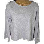 Altar'd State Altar’d State Open Back Long Sleeve Knit Cropped Sweatshirt Heather Gray XS Photo 0