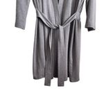 Linea Donatella Linea Dontatella Robe Women S/M Gray Attached Belt 3/4 Sleeve Gathered Back Photo 7