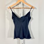 AQUA NWT Navy Cowl-Neck Camisole Top XS – Minimalist, chic, Christmas new years Photo 3