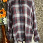 Doe & Rae ✅3/$30✅ NWT  Wine Button Down Long Sleeve Flannel Shirt with Wrist Ties | LARGE Photo 4