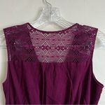 Eddie Bauer Burgundy Surplice Lace Detail Sleeveless A Line Dress Photo 4