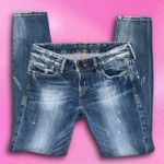 EXPRESS Size 4S Vintage Y2K 2010s Distressed Bleached Skinny Jeans Photo 0
