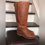 Lucky Brand  Brown Leather Knee High Moto Riding Boots SIZE 7 — 7.5 Photo 3