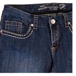 Seven7 Slim Bootcut Bold Stitching 5 Pocket Cut Denim Blue Jeans ~ Women's 10 Photo 3