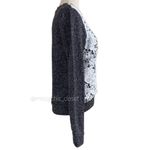 Active USA Size Medium Gray Lace Overlay Sweater Photo 3