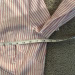 Lilly Pulitzer Pink and White Striped Ruffle Button Front Top sz 8 Photo 4