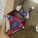 Qearal Women Cut Out Monokini Tribal Print High Waist Padded Swimsuit Tummy Control Swimwear Multiple Size M Photo 3