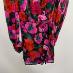 The Kooples  Dolce Vite Floral Mini Pink Longsleeve Dress Womens 100% Silk Size 0 Photo 7