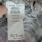 Karen Kane  SHEER LIGHTWEIGHT COTTON ZEBRA PALM TREE NATURE PRINTED TASSEL BLOUSE Photo 11