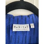 Habitat  Womens XS Blue Oversized Lagom Art To wear Top Toggle Button Asymm Photo 1
