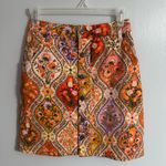 Farm Rio for Anthropologie Vibrant Floral Brazilian Rainforest Skirt Size XS Photo 1
