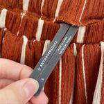 Anthropologie  ANTHRO Elodie Off the Shoulder Top Terracotta Rust Red Stripe Boho Photo 5