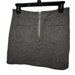 Madewell  Wool Blend Skirt Size 4 Gray Office Work Workwear Mini Zipper Short Photo 0