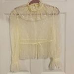 Japanese Kawaii Victorian Style Cream Lace Ruffle Ribbon Shirt Blouse Top Photo 0