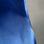 Vintage Satin Cosmo Pajama Shirt Blue Floral Embroidered Lounge Blouse M Pj’s Size M Photo 7