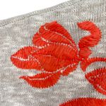 NWT Chicos Embroidered Knit Ruana Neutral Orange Floral Linen Cotton Size S/M Tan Photo 13