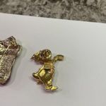 Lot Of 2 Red / Gold Tone Costume Brooch Pins Christmas Holiday 1 Aai / 1 Ballot Photo 7