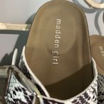 Madden Girl  Sandals Snake Skin Look Slides Womens 6 New in Box White Brown Photo 4