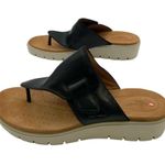Clarks Un Karely Sea Black Leather Sandal US Women's 10 Medium Photo 1