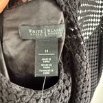 White House | Black Market WHBM Black Crochet Lace Sheath Dress sz 14 Sleeveless Knee Length Formal Luxury Photo 3