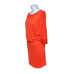 Trina Turk Bird of Paradise Dress Fringe Sleeve Tiger Lily Orange Size XS Photo 6