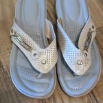 Womens Rhinestone Flip Flops Thong Sandals Casual Summer Beach Shoes Tan Size 5 Photo 0