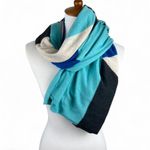 Yogasmoga "The Vertex" SONA Scarf – Silk Wool Cashmere Luxe Wrap Andaman Green Blue Photo 1