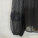 Walter Baker  Black‎ Polka Dot Sheer Long Sleeve Top Size XS Photo 3