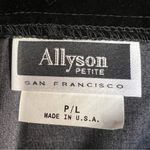Vintage Allyson Petite Black Velvet Skirt Classic Minimalist 90s USA Made P/L Size undefined Photo 5