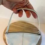 Gap White Peddled 100% Genuine Cow Leather Shoulder Clutch Bag Photo 6