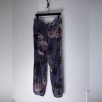 Johnny Was  Gray Floral Velvet Pull On Wide Leg Pants XL Photo 1