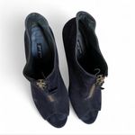 Paul Green  Black suede Ankle Boots with Gold Zipper UK 6.5/US 9 Photo 2