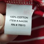 Appleseed's Women's Size XL Red White Striped Short Sleeve Cotton Polo Shirt Photo 4