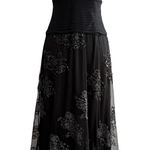 Tadashi Shoji Vtg Womens Silk Sheer Overlay Halter Evening Dress Sz 6 Cocktail Photo 0