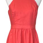 Market & Spruce NEW Halter Dress Linen Coral Linen Cotton Women's Size Medium Photo 15