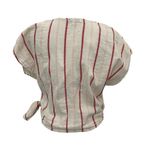 Madewell  Stripe V-Neck Wrap Side-Tie Blouse Top White Pink size Small Photo 4