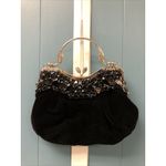 Prezzo Womens Chunky Stones Evening Bag Black Rhinestones Velvety‎ *craft Photo 2