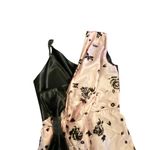 Vintage Handmade Black and Pink Bow Women's formal mermaid Gown Dress Size M Photo 3