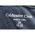 Coldwater Creek  Elegant Black Floral Embossed V-Neck Top‎ Plus Size 2X Photo 4