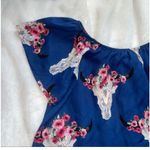 Peach Love California Desert Skull Ruffle top short Set size small flowy blue Photo 11