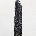 Belle Sky black floral lace contast choker maxi dress size xl Photo 4