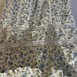 Love Shack Fancy  dress Stassie White Blue green lace 0 women’s maxi midi lsf Photo 5