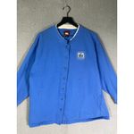 Vintage Polar Alaska Blue Button Front Sweatshirt Jacket L USA Trees Embroidery Size L Photo 9