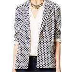 Anthropologie Cartonnier  Women's Size M Navy White Southwark Blazer Suit Jacket Photo 4